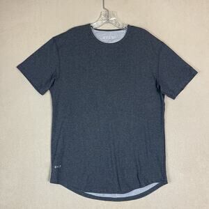 BYLT Basics Shirt Mens L Gray Drop Cut Short Sleeve Stretch Performance‎ Tee